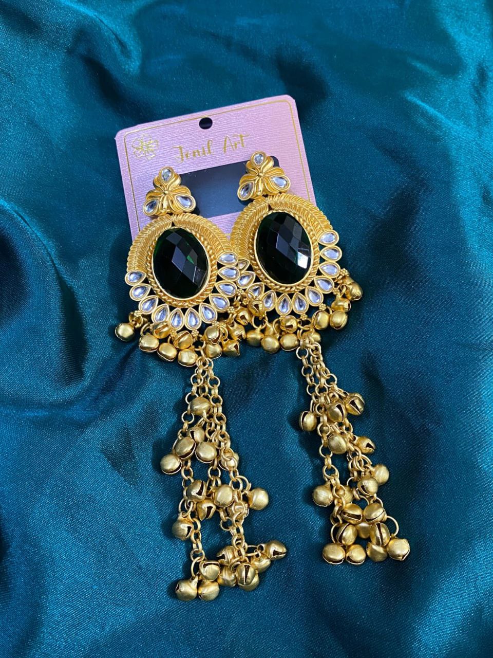 Kasmiri Royal Stone Jhumka – Irad Collection