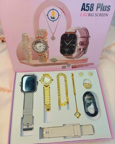 A58 Plus Smartwatch Combo Set – Ladies Premium Gift Box (2.02” Big Screen)_img_4