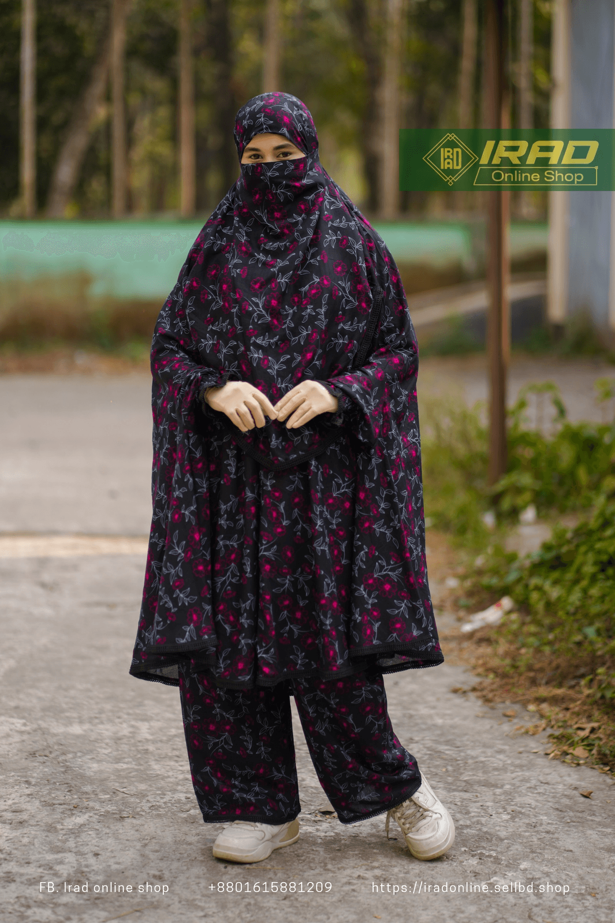 Premium Khimar Plazo Set With Adjustable Niqab – Soft Linen Islamic Prayer Dress