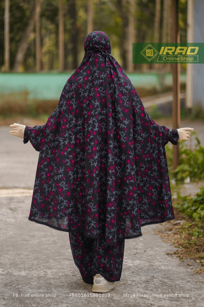 Premium Khimar Plazo Set With Adjustable Niqab – Soft Linen Islamic Prayer Dress_img_1