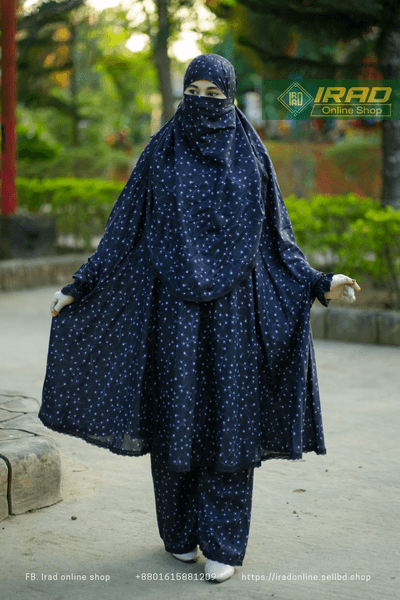 Premium Khimar Plazo Set With Adjustable Niqab – Soft Linen Islamic Prayer Dress_img_0