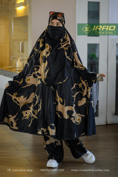 Premium Khimar Plazo Set With Adjustable Niqab – Soft Linen Islamic Prayer Dress_img_0