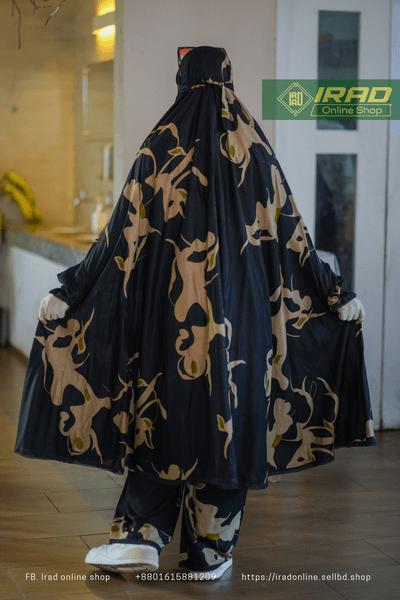Premium Khimar Plazo Set With Adjustable Niqab – Soft Linen Islamic Prayer Dress_img_1