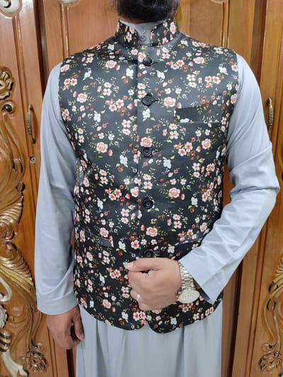 কালো লাল ডিজিটাল প্রিন্ট কটি_img_1