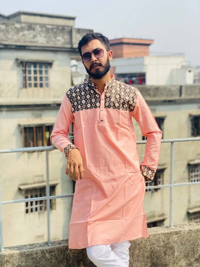 contest Punjabi with snap button and cotton fabric_img_0