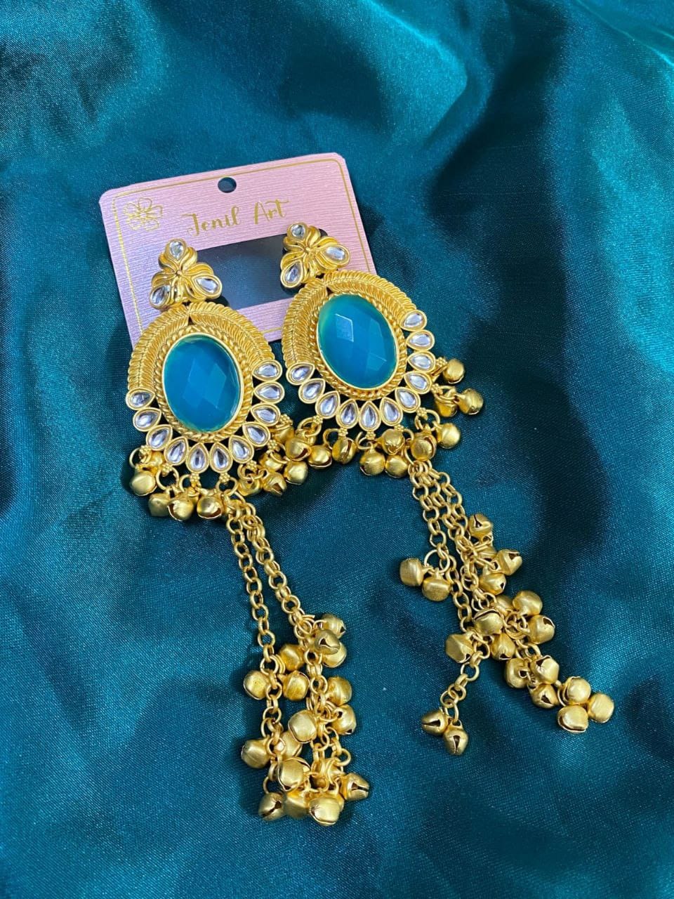 Kasmiri Royal Stone Jhumka – Irad Collection