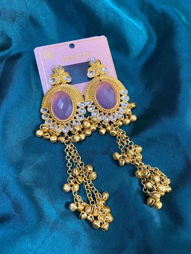 Kasmiri Royal Stone Jhumka – Irad Collection_img_1