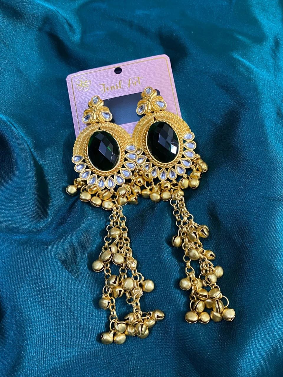 Kasmiri Royal Stone Jhumka – Irad Collection