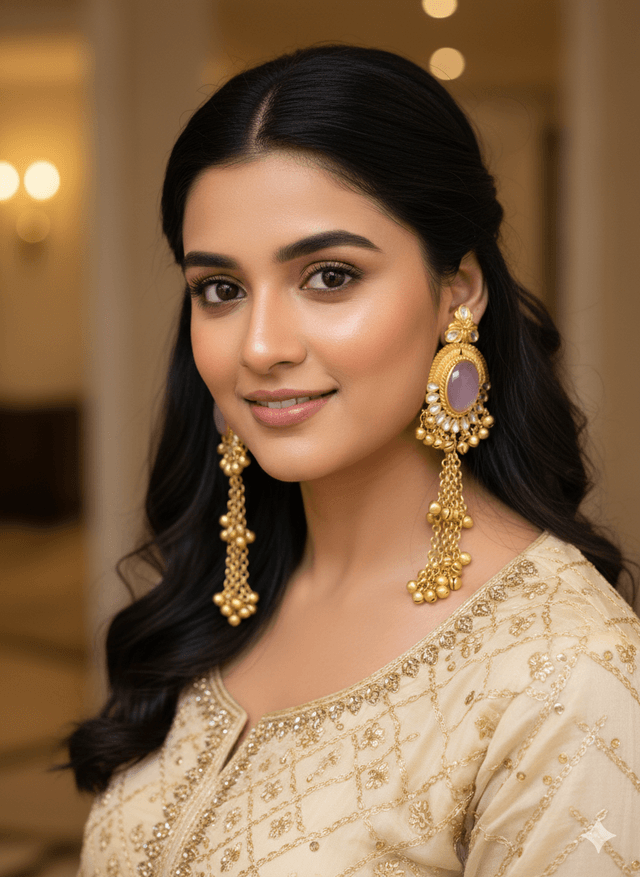 Kasmiri Royal Stone Jhumka – Irad Collection_img_0