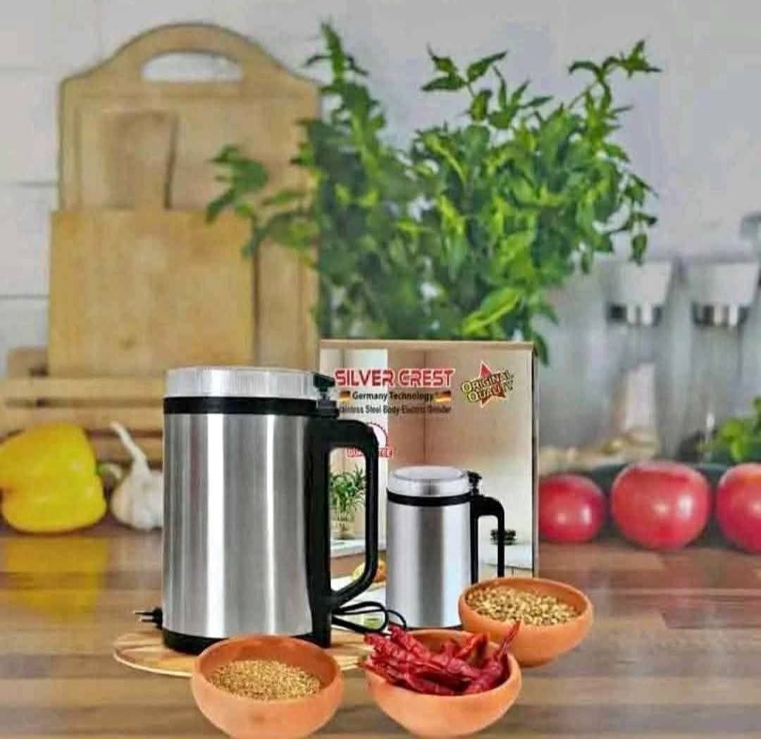 Silver Crest 1500W Electric Grinder – Stainless Steel Heavy Duty Spice Grinder