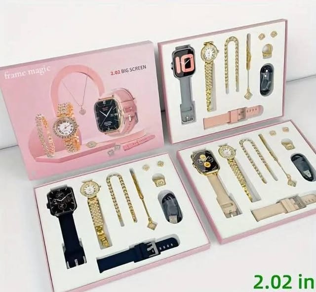 A58 Plus Smartwatch Combo Set – Ladies Premium Gift Box (2.02” Big Screen)_img_9