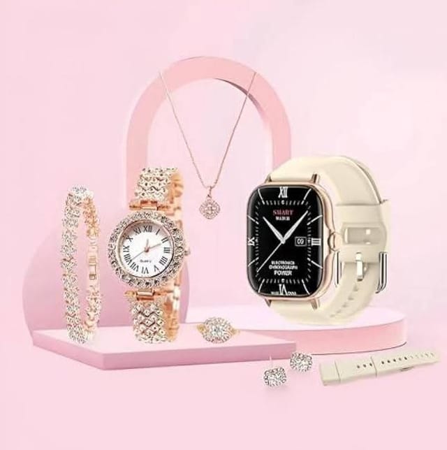A58 Plus Smartwatch Combo Set – Ladies Premium Gift Box (2.02” Big Screen)_img_2