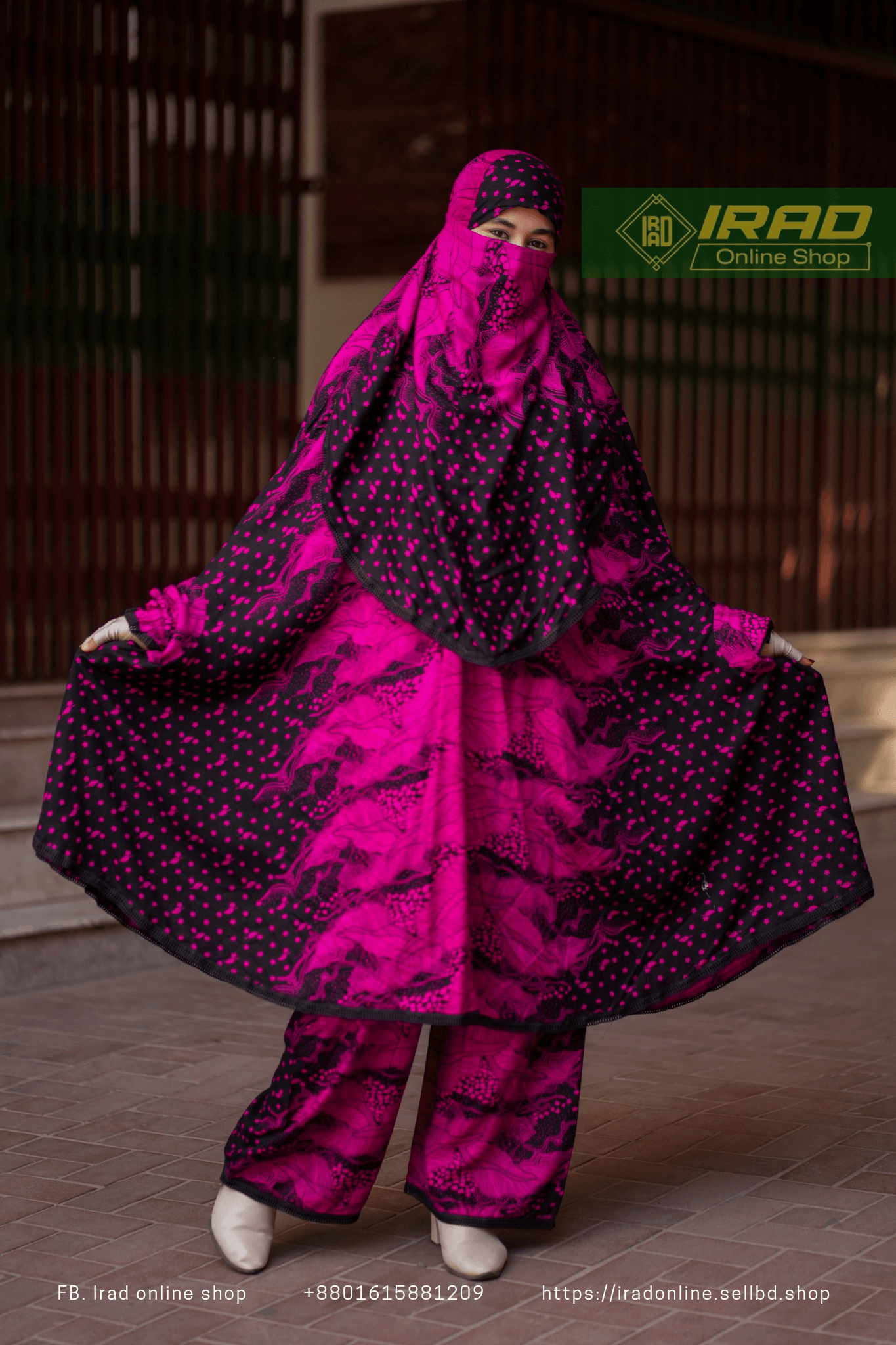 Premium Khimar Plazo Set With Adjustable Niqab – Soft Linen Islamic Prayer Dress