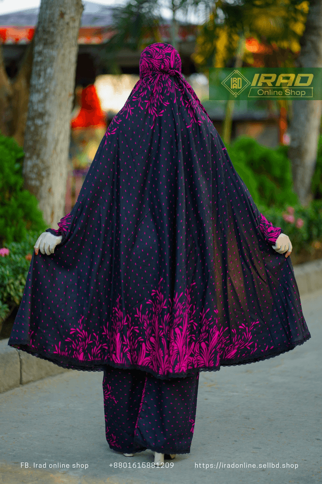 Premium Khimar Plazo Set With Adjustable Niqab – Soft Linen Islamic Prayer Dress_img_2