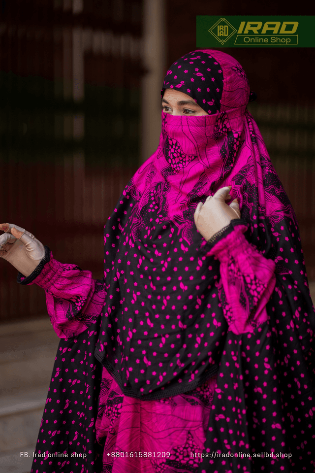 Premium Khimar Plazo Set With Adjustable Niqab – Soft Linen Islamic Prayer Dress_img_3