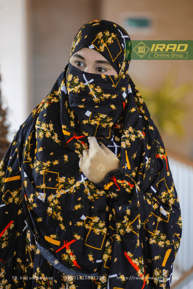 Premium Khimar Plazo Set With Adjustable Niqab – Soft Linen Islamic Prayer Dress_img_1