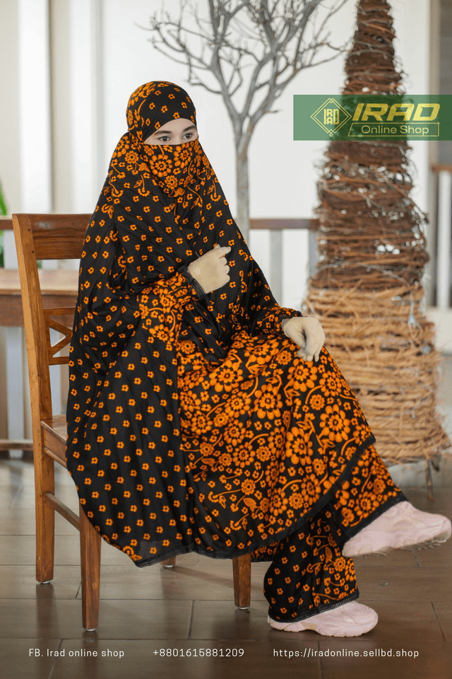 Premium Khimar Plazo Set With Adjustable Niqab – Soft Linen Islamic Prayer Dress_img_2