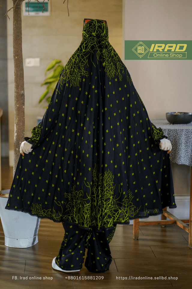 Premium Khimar Plazo Set With Adjustable Niqab – Soft Linen Islamic Prayer Dress_img_2