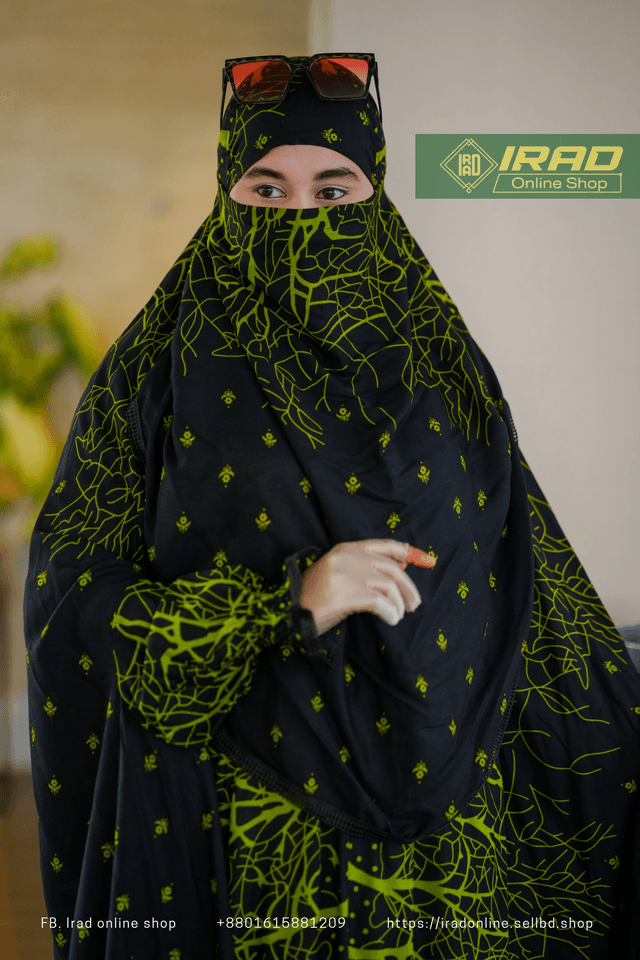 Premium Khimar Plazo Set With Adjustable Niqab – Soft Linen Islamic Prayer Dress_img_1