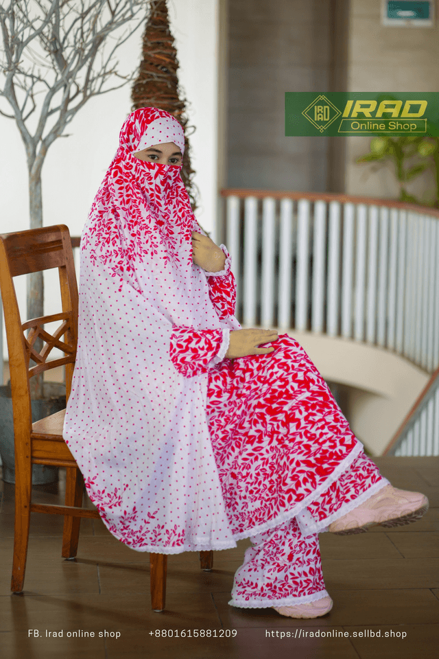 Premium Khimar Plazo Set With Adjustable Niqab – Soft Linen Islamic Prayer Dress_img_1