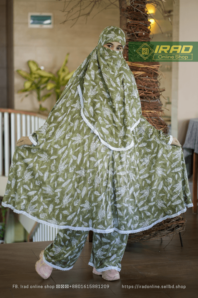 Premium Khimar Plazo Set With Adjustable Niqab – Soft Linen Islamic Prayer Dress (Copy)_img_1