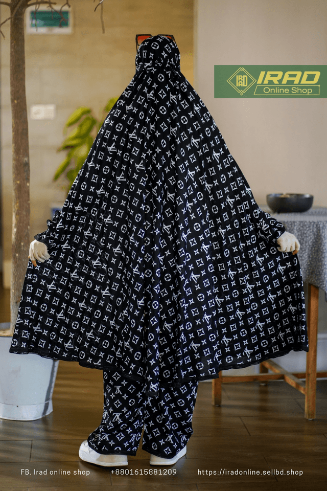 Premium Khimar Plazo Set With Adjustable Niqab – Soft Linen Islamic Prayer Dress_img_2