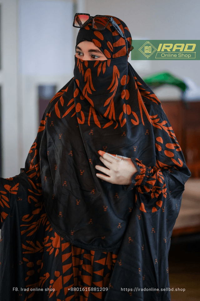 Premium Khimar Plazo Set With Adjustable Niqab – Soft Linen Islamic Prayer Dress_img_0