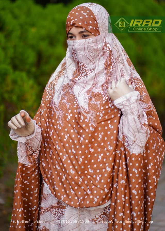 Premium Khimar Plazo Set With Adjustable Niqab – Soft Linen Islamic Prayer Dress_img_2