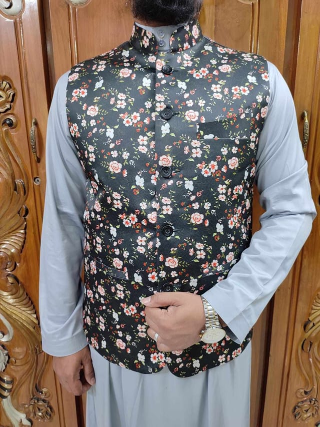 কালো লাল ডিজিটাল প্রিন্ট কটি_img_1