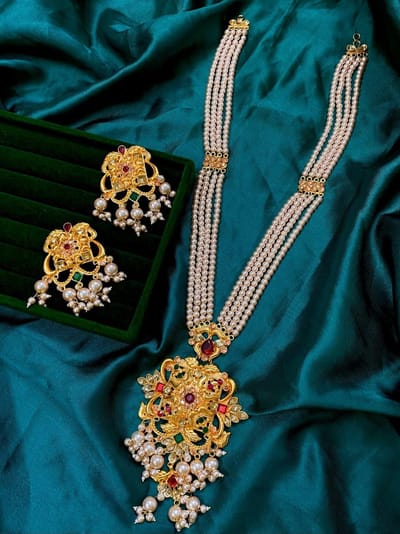 🌸 Product NameElegant Gold Plated Pearl Jewelry Set for Women_img_0