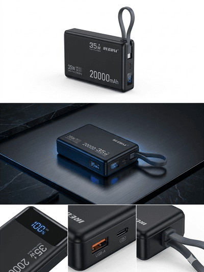 20000mAh 35W Ultra Fast Charging Power Bank (Digital Display) – irad collection_img_3