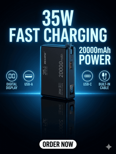 20000mAh 35W Ultra Fast Charging Power Bank (Digital Display) – irad collection_img_0
